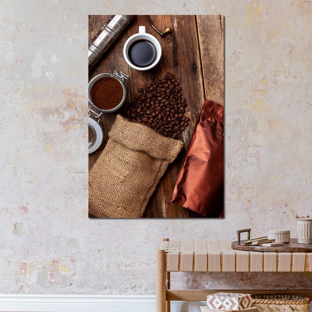 Fresh Coffee Bag Canvas Wall Art