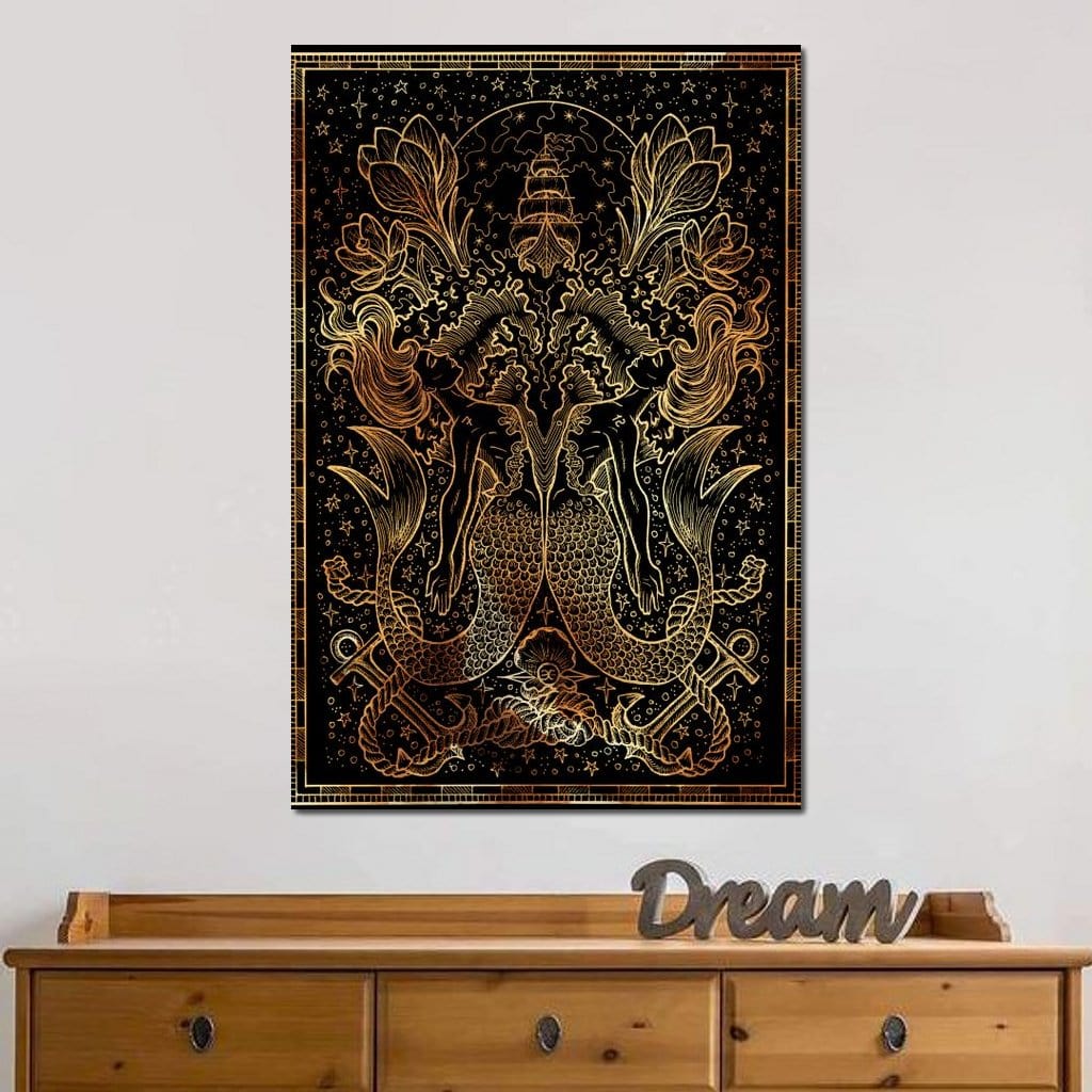 Zodiac sign Pisces Canvas Wall Art