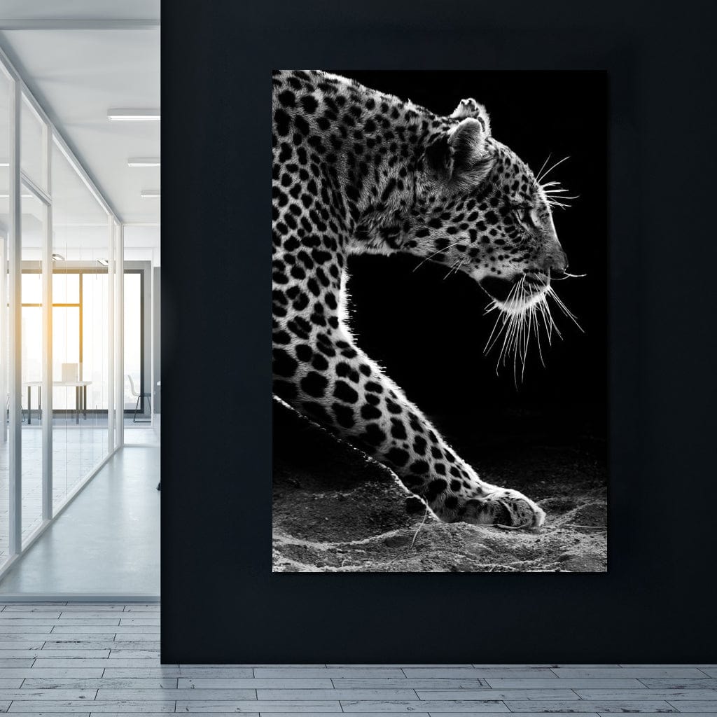 Black and white Leopard Canvas Wall Art