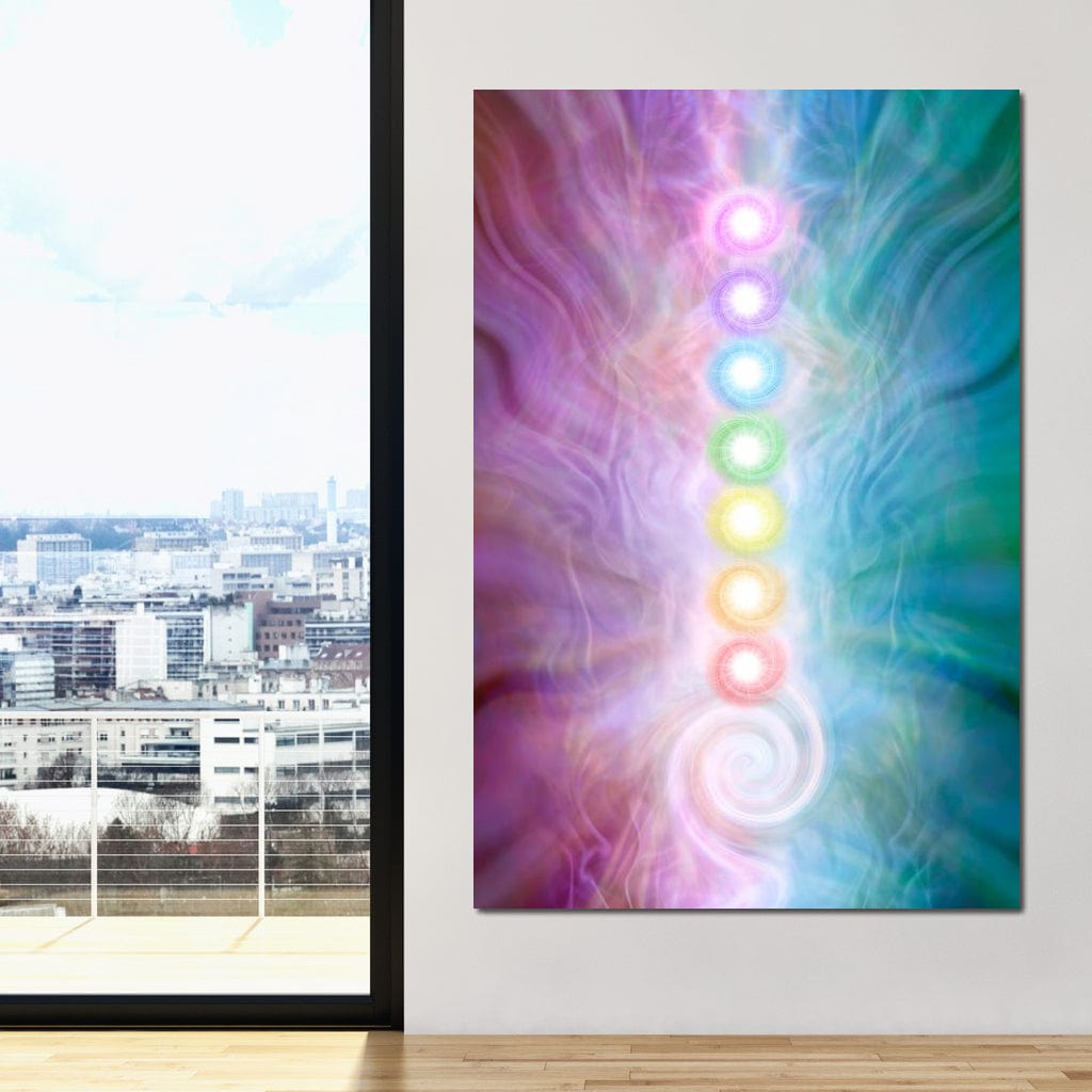 Kundalini Energy Chakra Canvas Wall Art