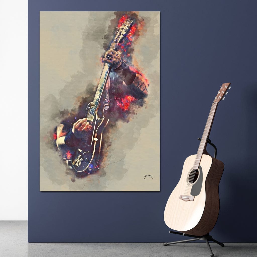James Hetfield's Electric Guitar Canvas Wall Art