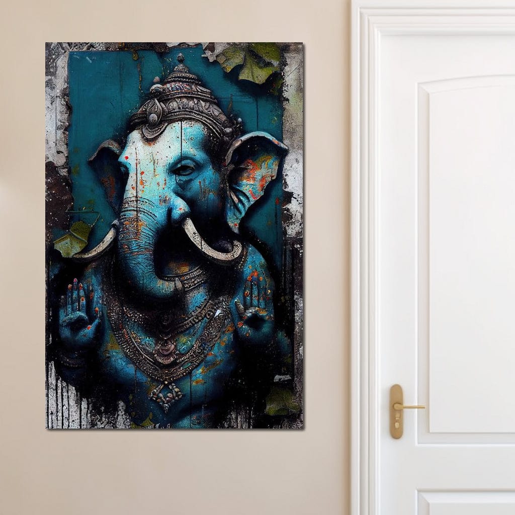 Wise Ganesha Canvas Wall Art