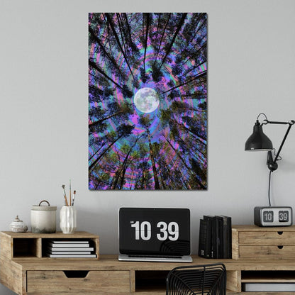 Moon Swirl Canvas Wall Art