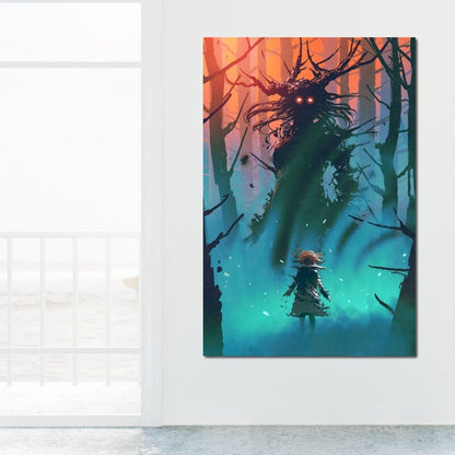 Witch in the Woods Canvas Wall Art