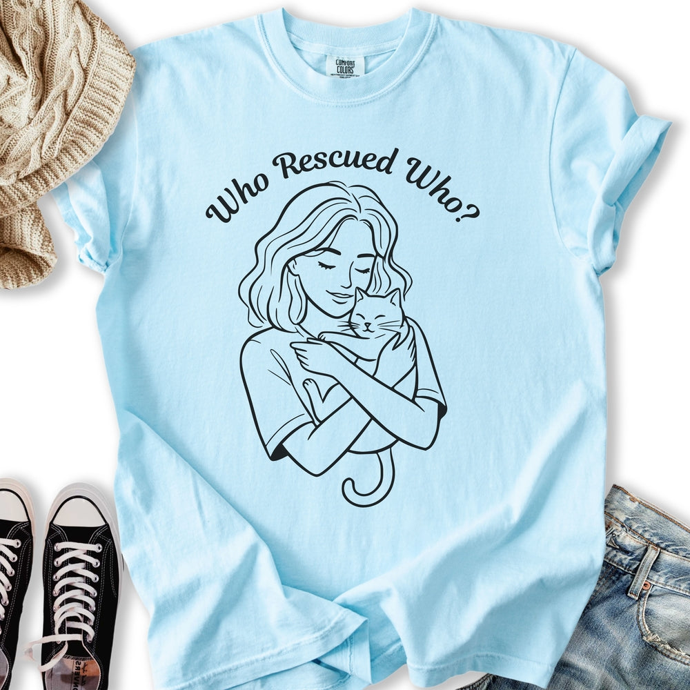 Who Rescued Who LineArt Relaxed Tee