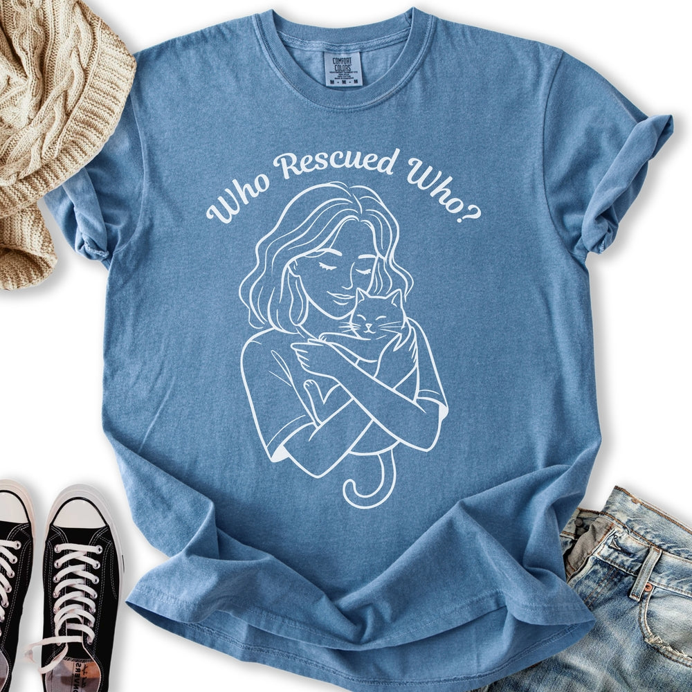 Who Rescued Who LineArt Relaxed Tee