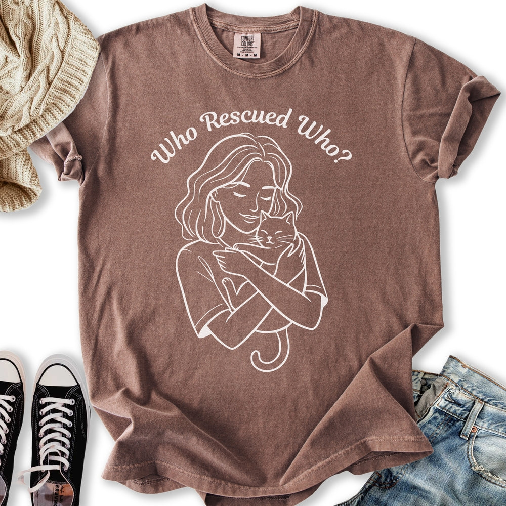Who Rescued Who LineArt Relaxed Tee