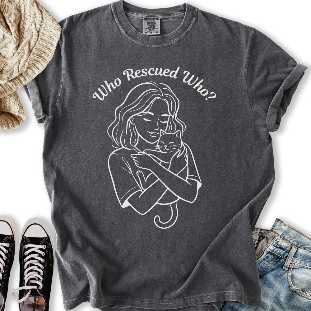 Who Rescued Who LineArt Relaxed Tee