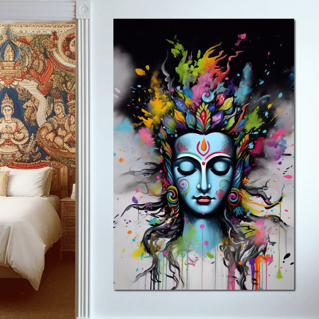 Heavenly Shiva Canvas Wall Art