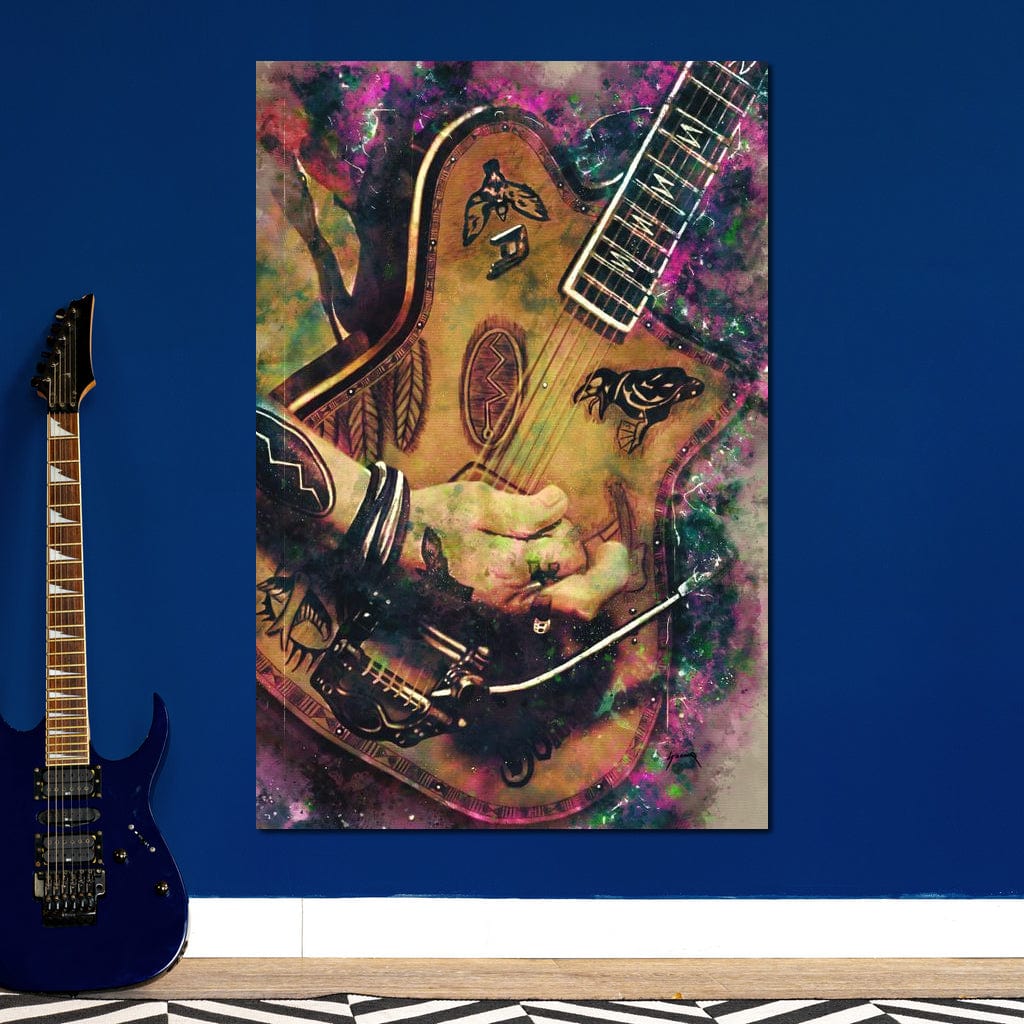 Johnny Depp's Guitar Canvas Wall Art