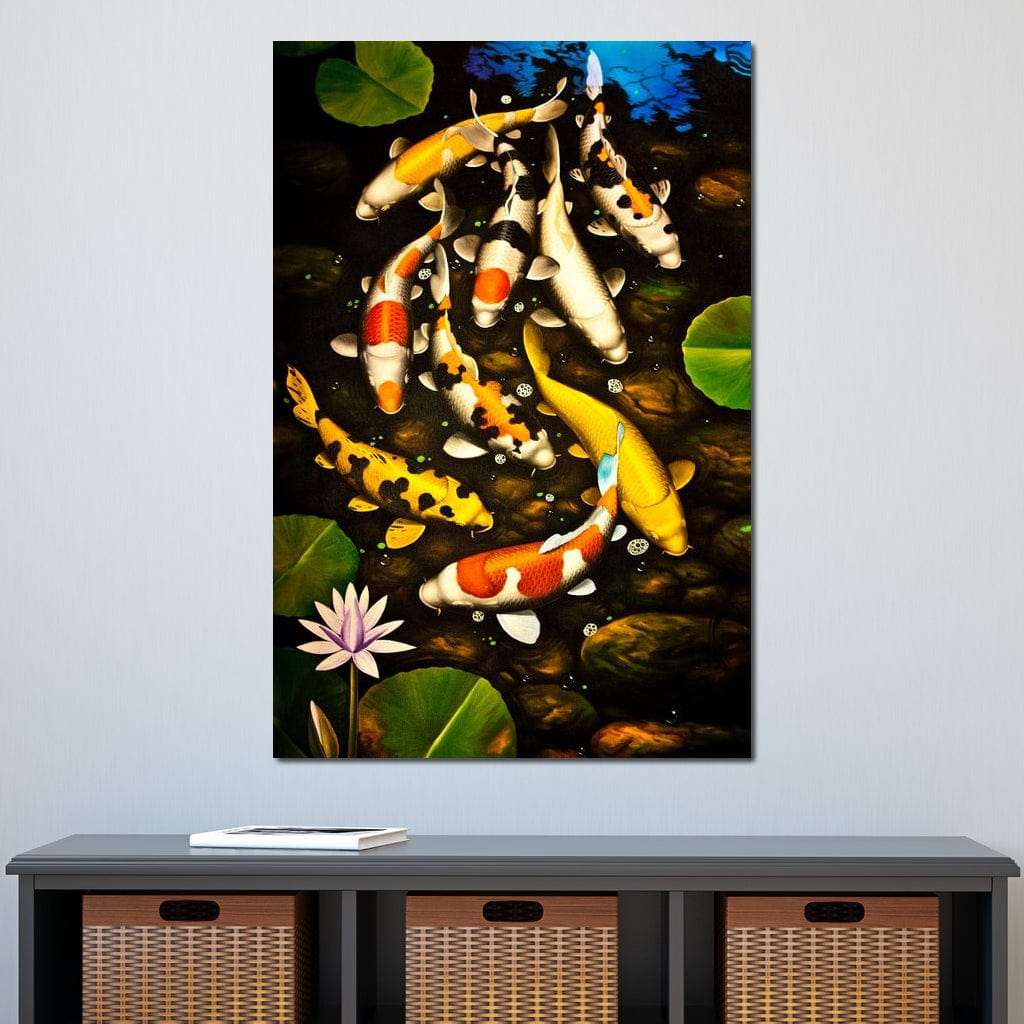 Koi Fishes Canvas Wall Art