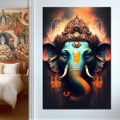 Ganesha's Strength Canvas Wall Art