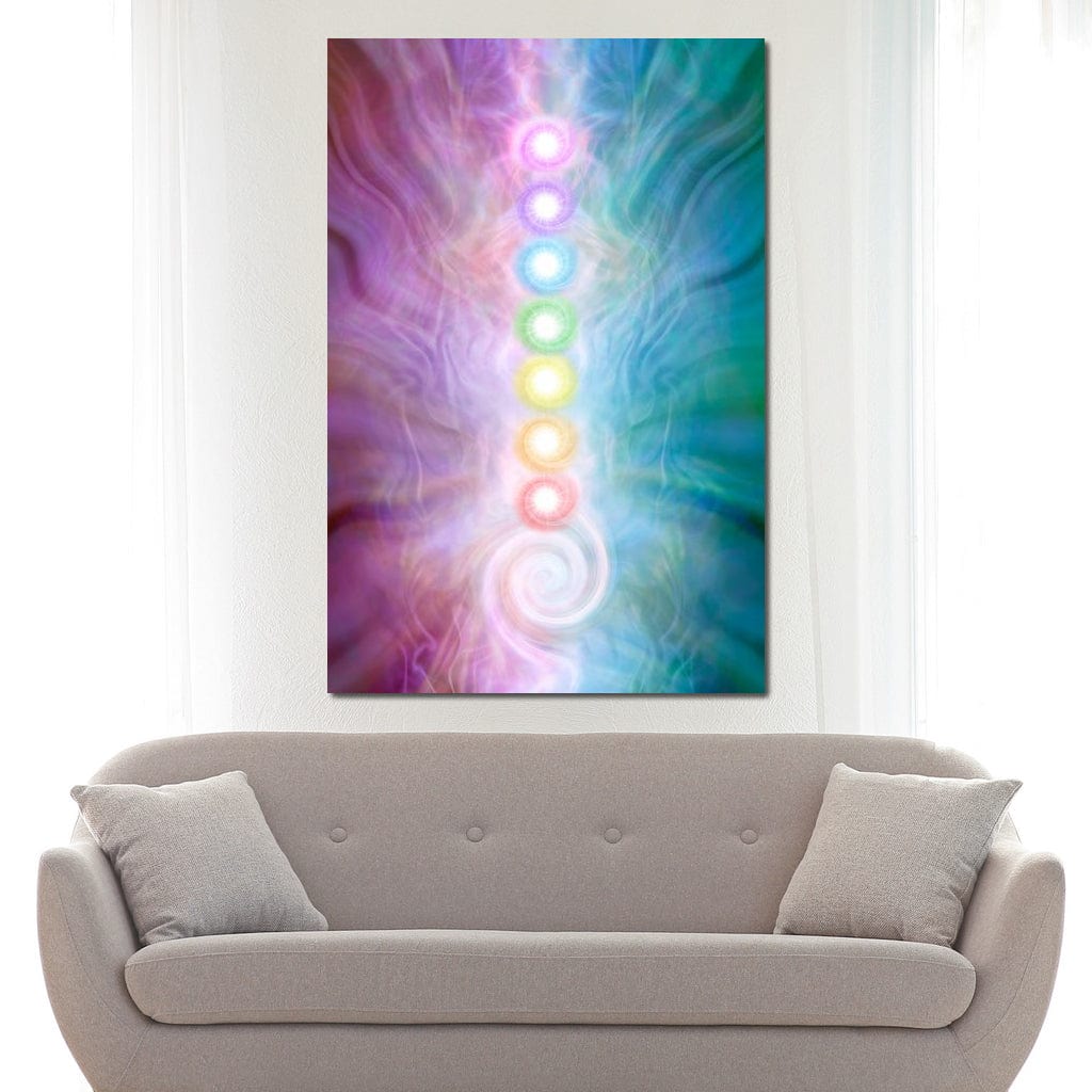 Kundalini Energy Chakra Canvas Wall Art