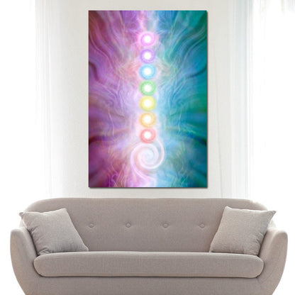 Kundalini Energy Chakra Canvas Wall Art