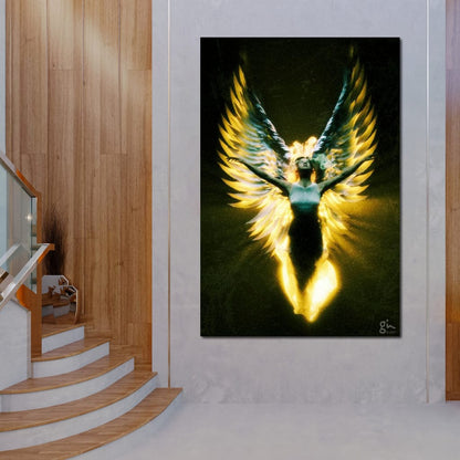 Angel Wings in Awe - G'n Art Canvas Wall Art