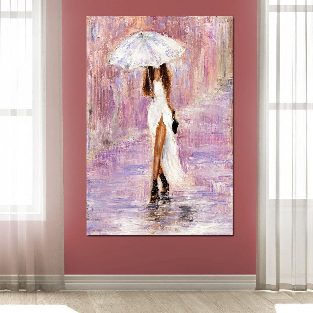 The Bridesmaid Under the Rain Canvas Wall Art
