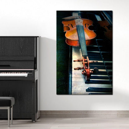 Piano & Violin Canvas Wall Art