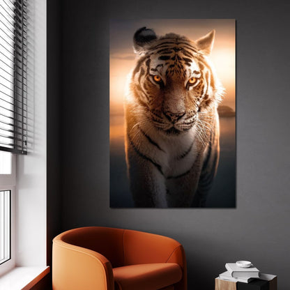 Tiger Orange Eyes Canvas Wall Art