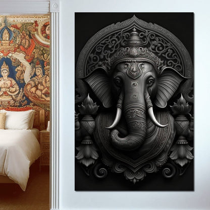 Ganesha's Might Canvas Wall Art