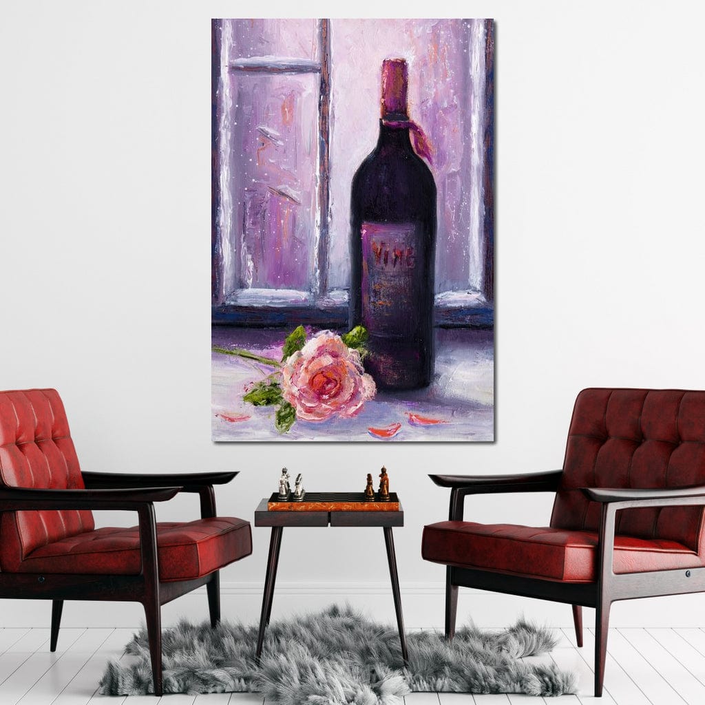Wine & Roses Canvas Wall Art