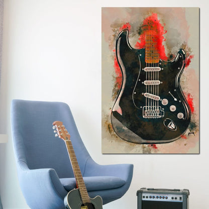 David Gilmour's Guitar Canvas Wall Art