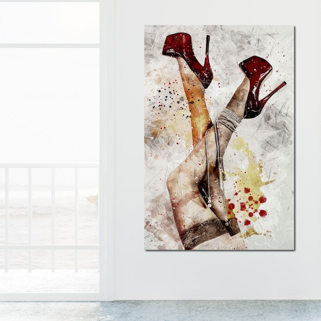 Heels and Pearls Canvas Wall Art