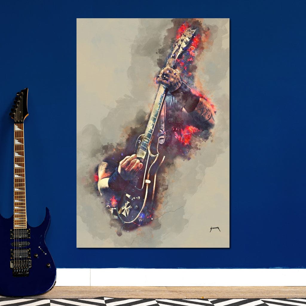 James Hetfield's Electric Guitar Canvas Wall Art