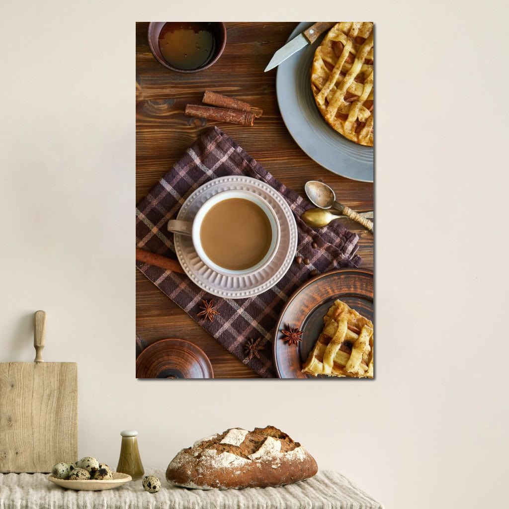 Cup of Coffee with Sugar Pie Canvas Wall Art