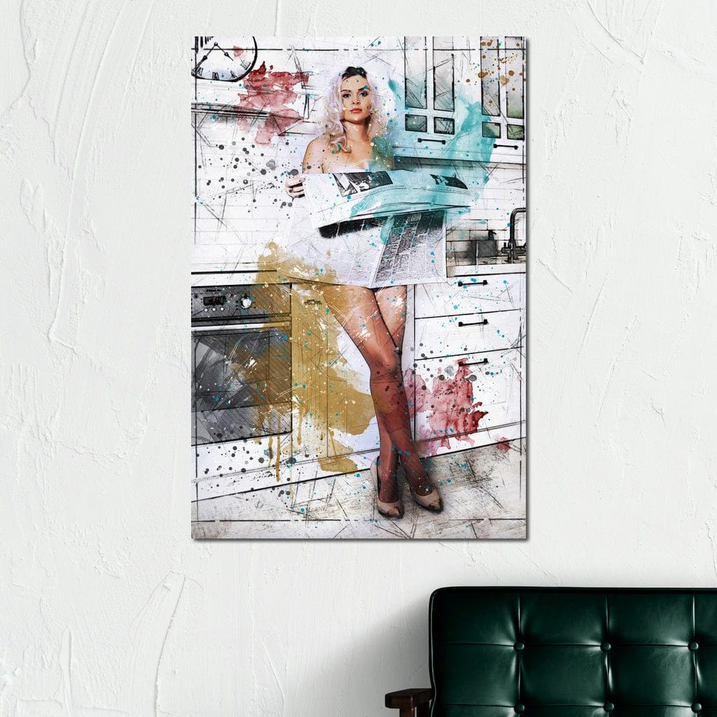 Morning News Canvas Wall Art