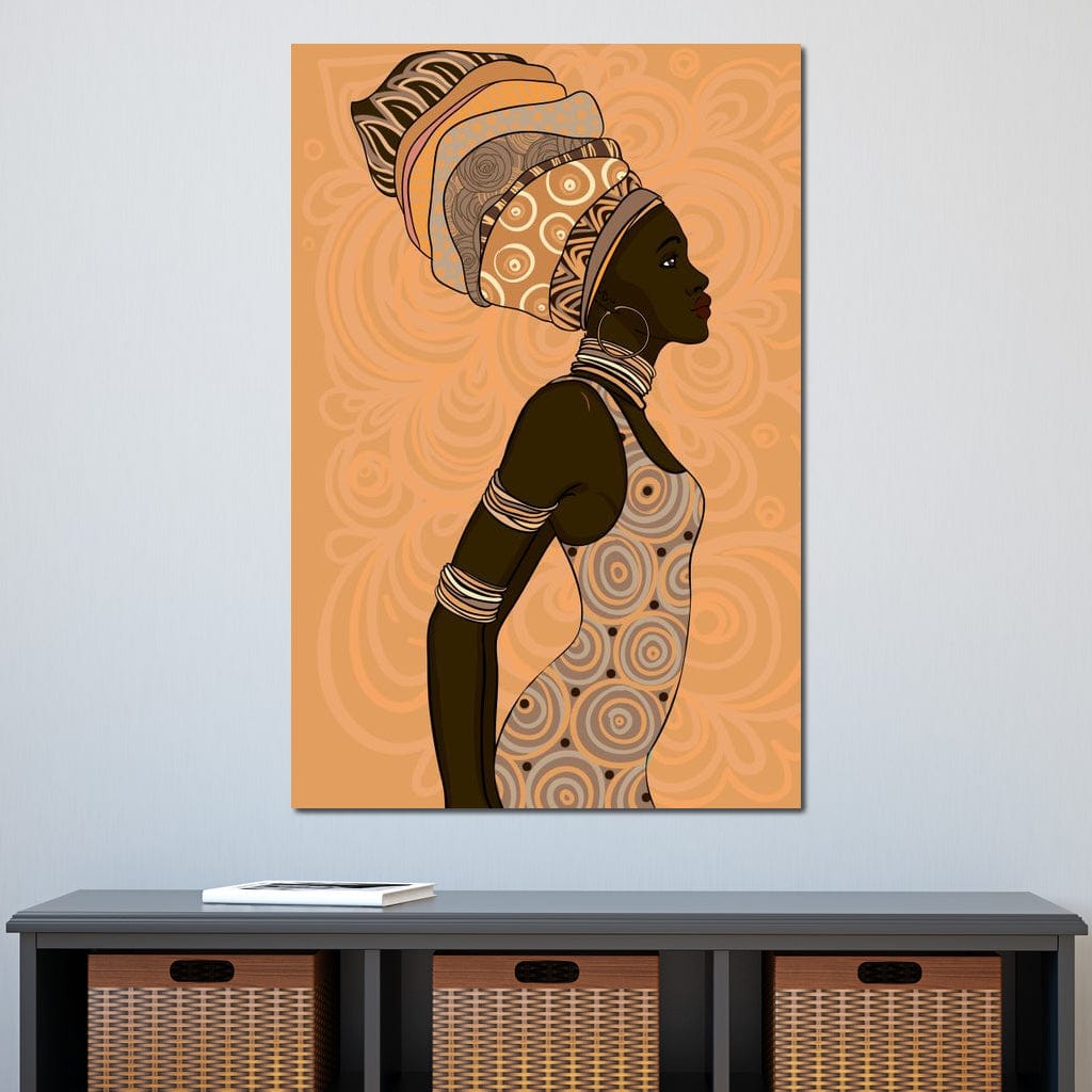 African Lady Canvas Wall Art