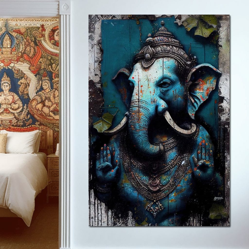 Wise Ganesha Canvas Wall Art