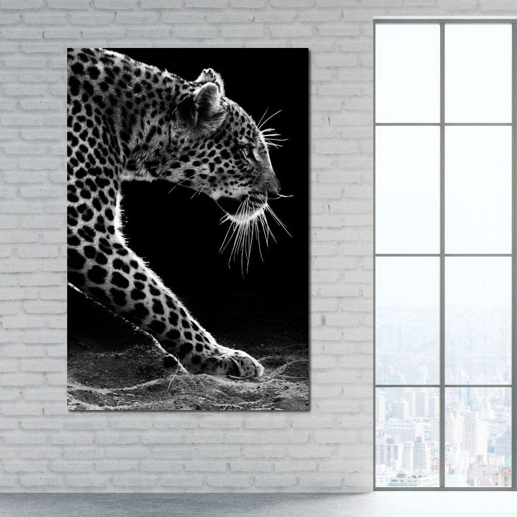 Black and white Leopard Canvas Wall Art