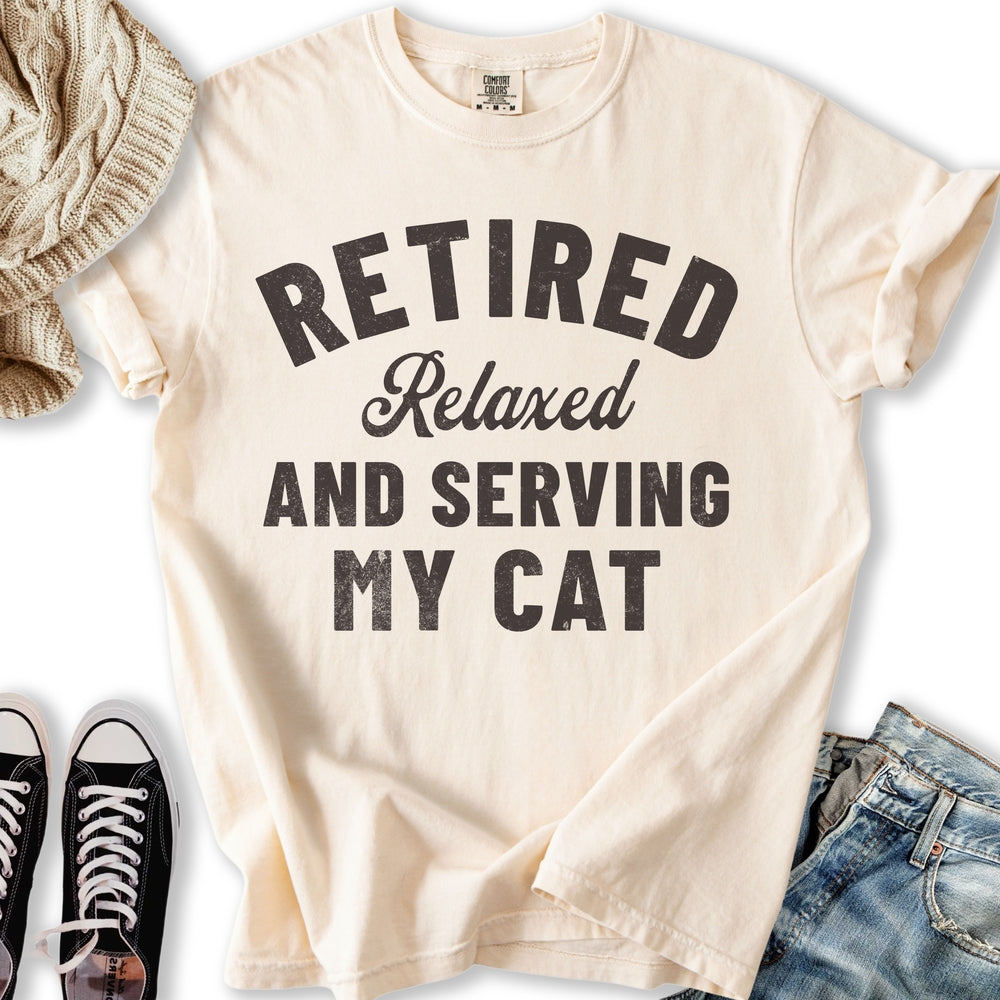 Retired Cat Mom Relaxed Tee