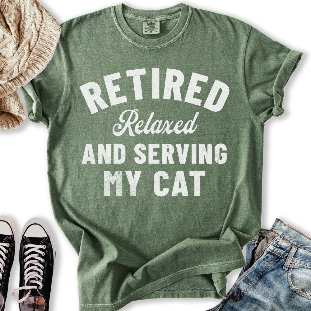Retired Cat Mom Relaxed Tee