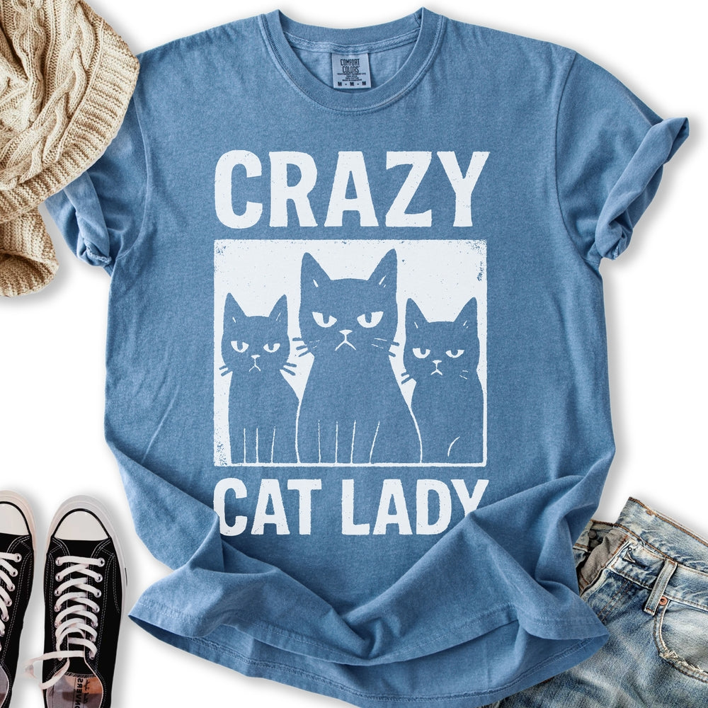 Crazy Cat Lady Grunge Relaxed Tee