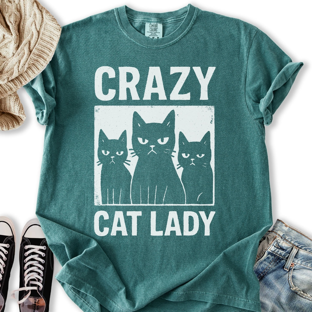 Crazy Cat Lady Grunge Relaxed Tee