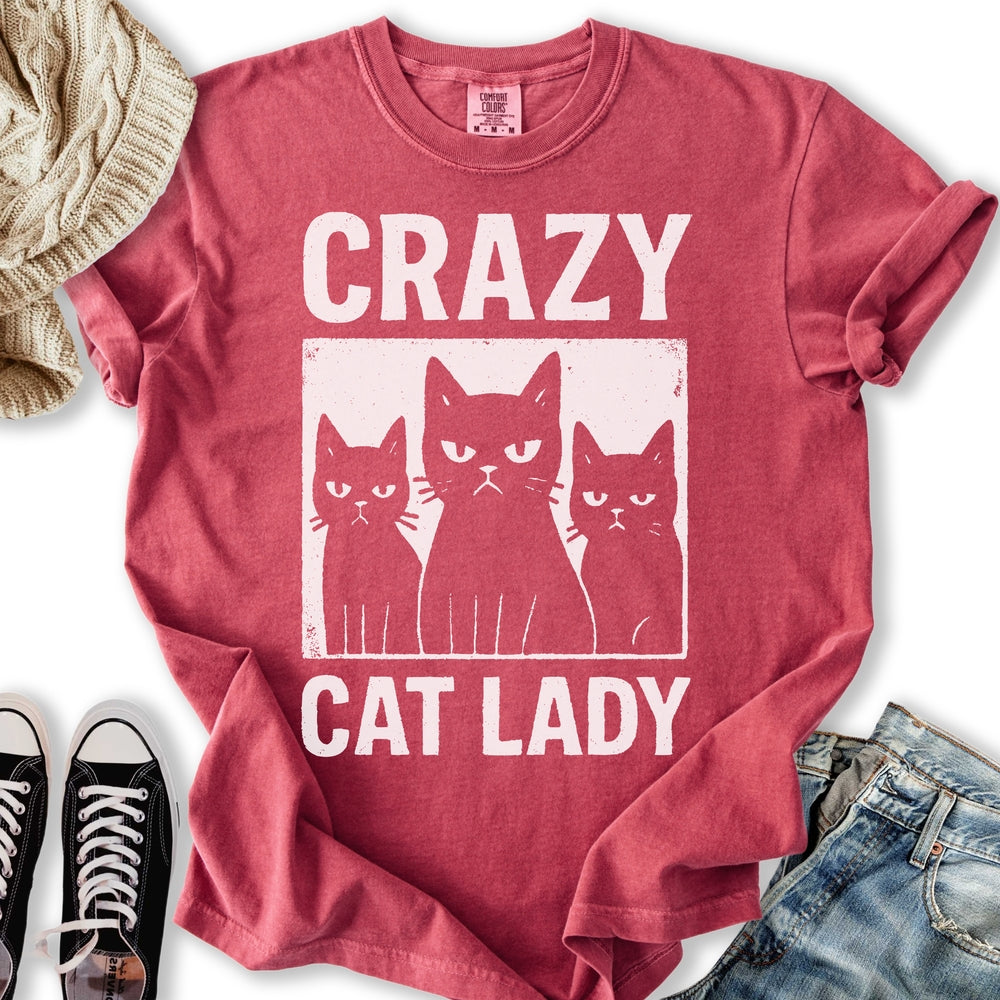 Crazy Cat Lady Grunge Relaxed Tee