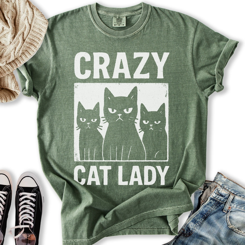 Crazy Cat Lady Grunge Relaxed Tee