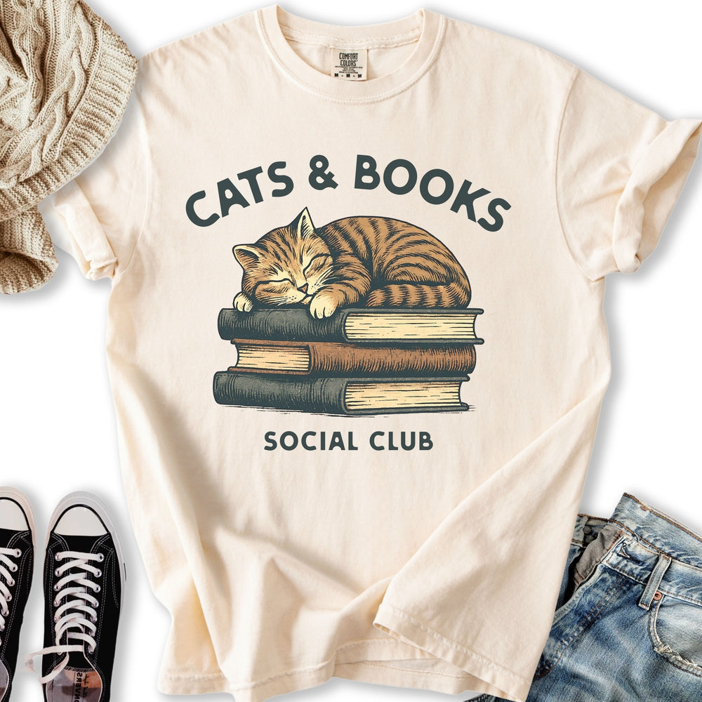 Cats & Books Social Club Relaxed Tee