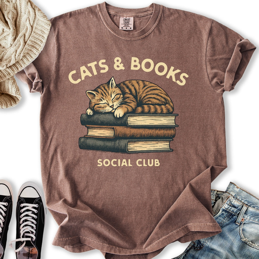 Cats & Books Social Club Relaxed Tee