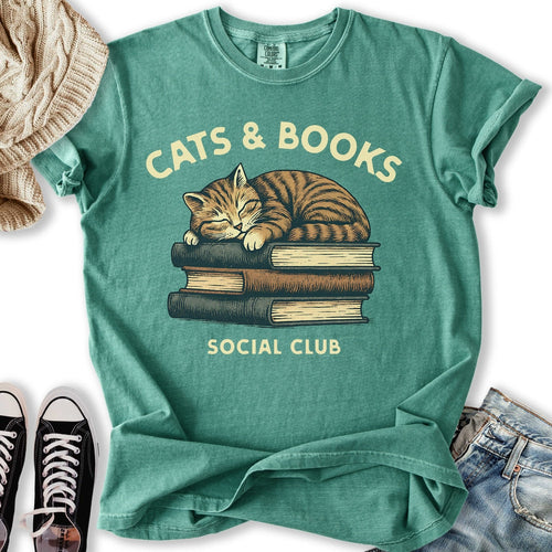 Cats & Books Social Club Relaxed Tee