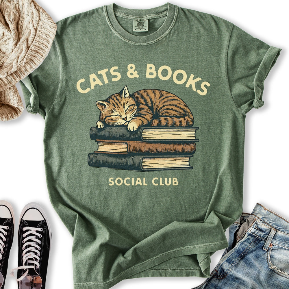 Cats & Books Social Club Relaxed Tee