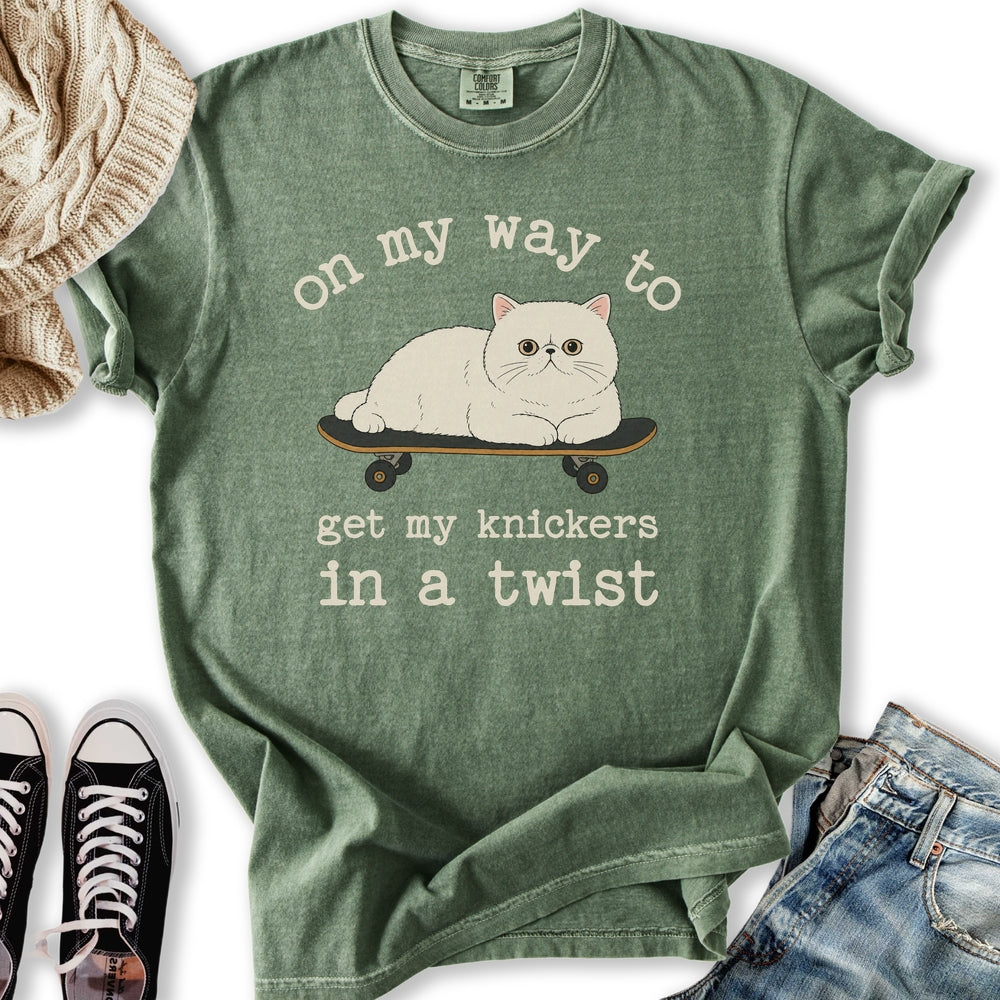 Knickers In A Twist Cat Relaxed Tee