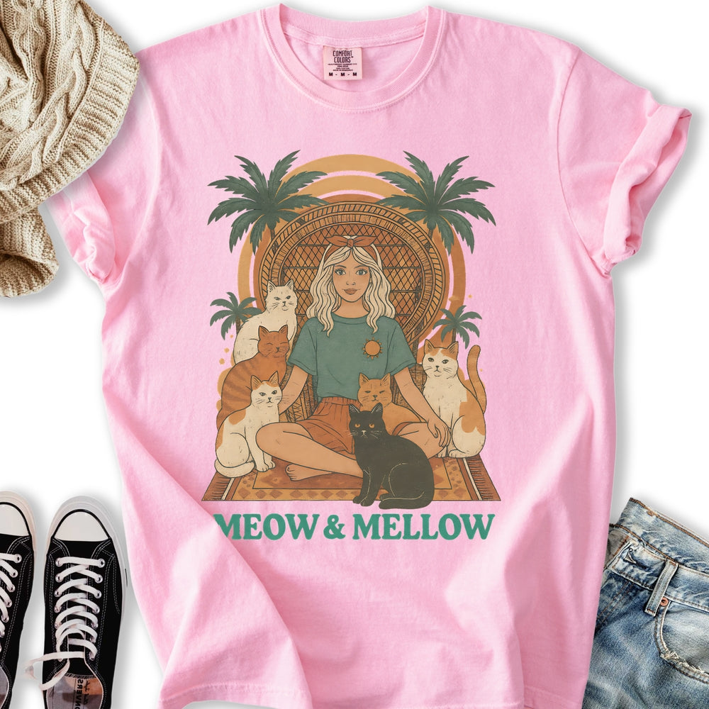 Meow and Mellow Cat Relaxed Tee