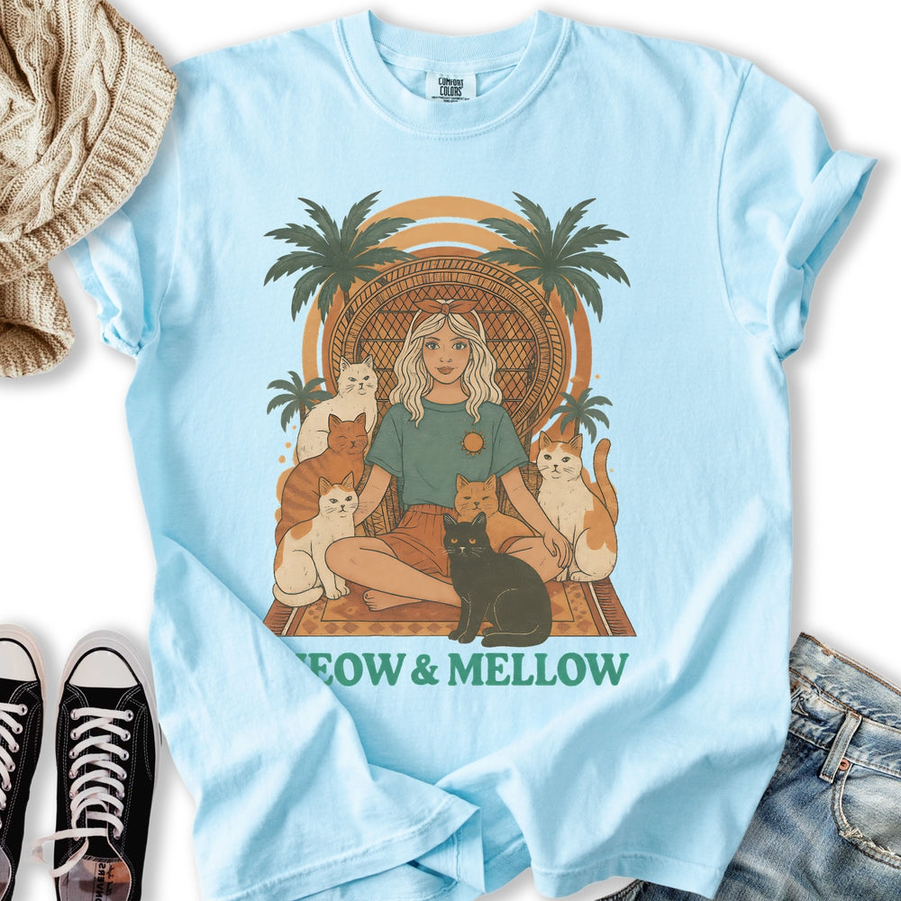 Meow and Mellow Cat Relaxed Tee