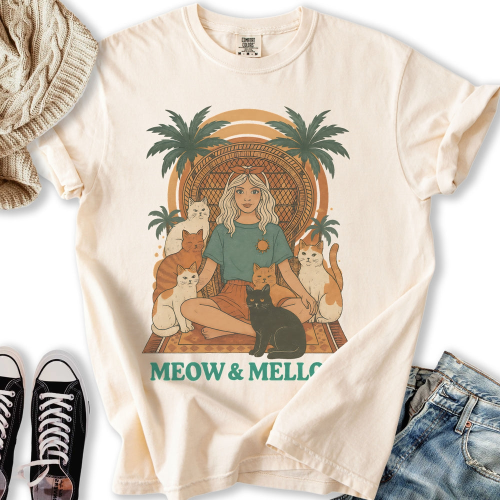 Meow and Mellow Cat Relaxed Tee