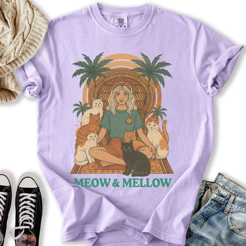Meow and Mellow Cat Relaxed Tee