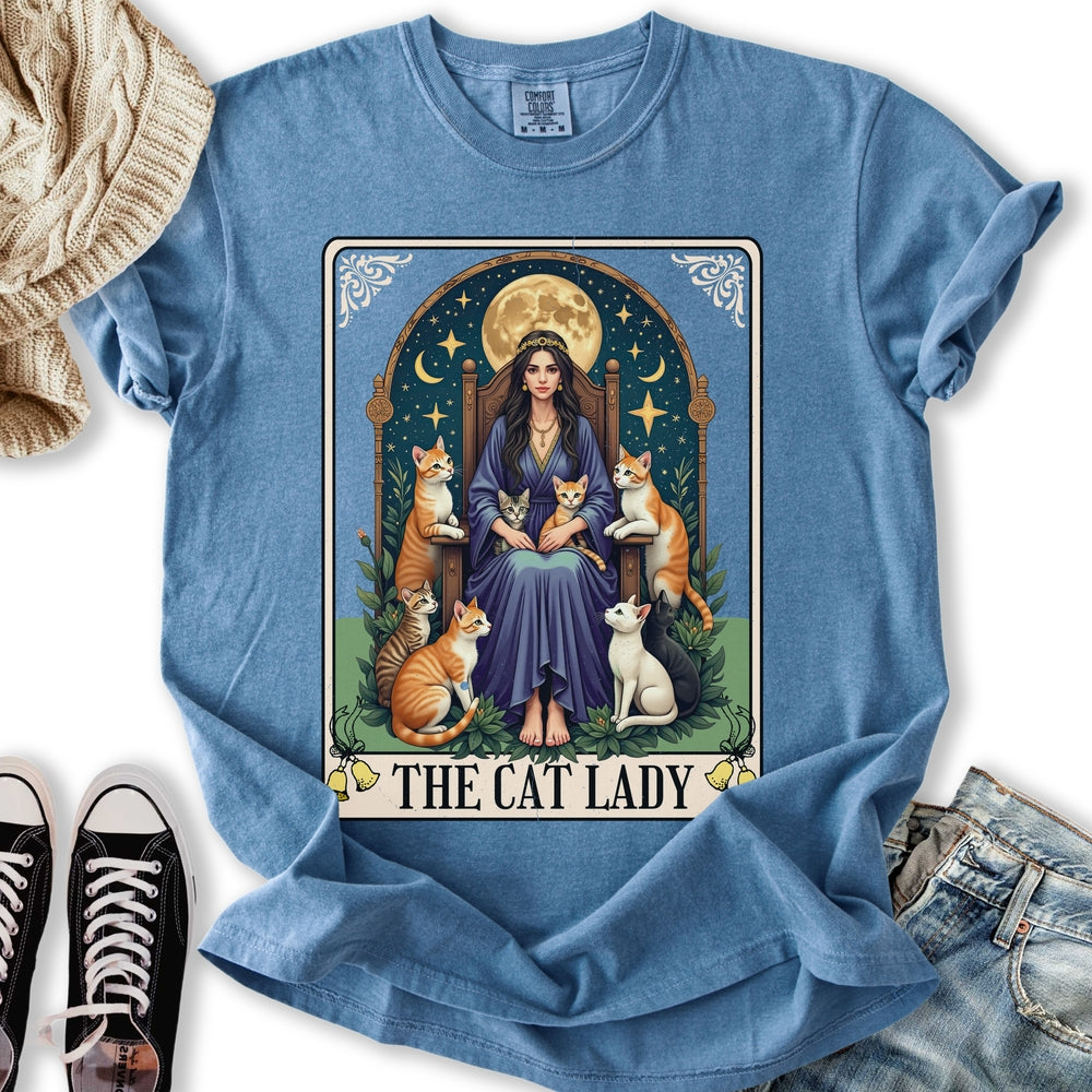Ginger Cat Lady Tarot Relaxed Tee