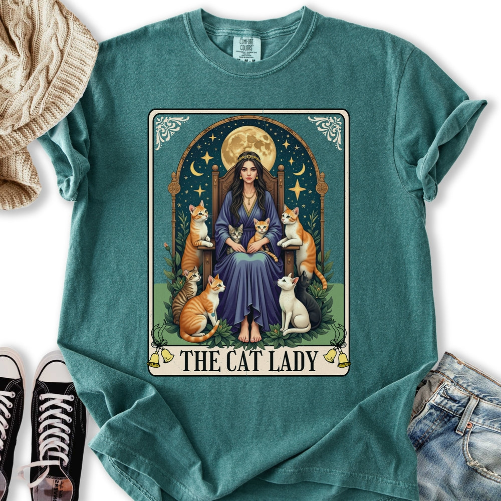 Ginger Cat Lady Tarot Relaxed Tee