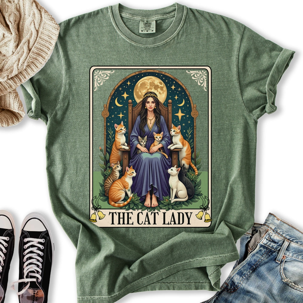 Ginger Cat Lady Tarot Relaxed Tee